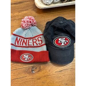 san fransisco 49ers hat and tobbogan‎ LOT OF 2